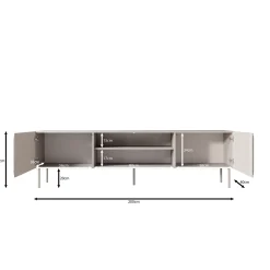 Rovik - TV-Meubel - Beige - 200x40x58 cm
