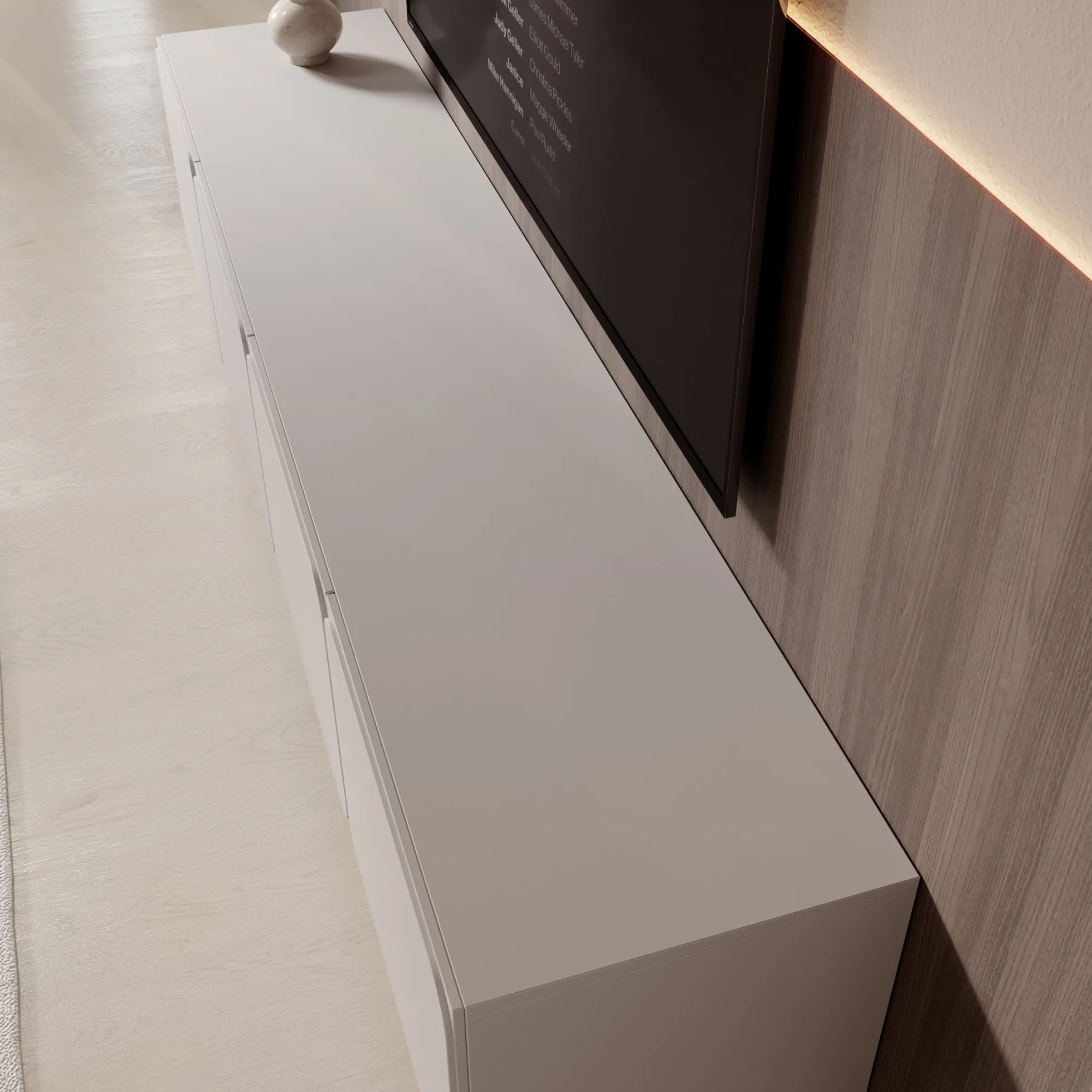 Rovik - TV-Meubel - Beige - 200x40x61 cm