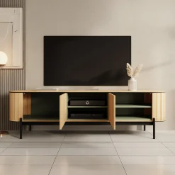 Royale - TV-Meubel met 2 deuren - Eiken - 200x45x57 cm