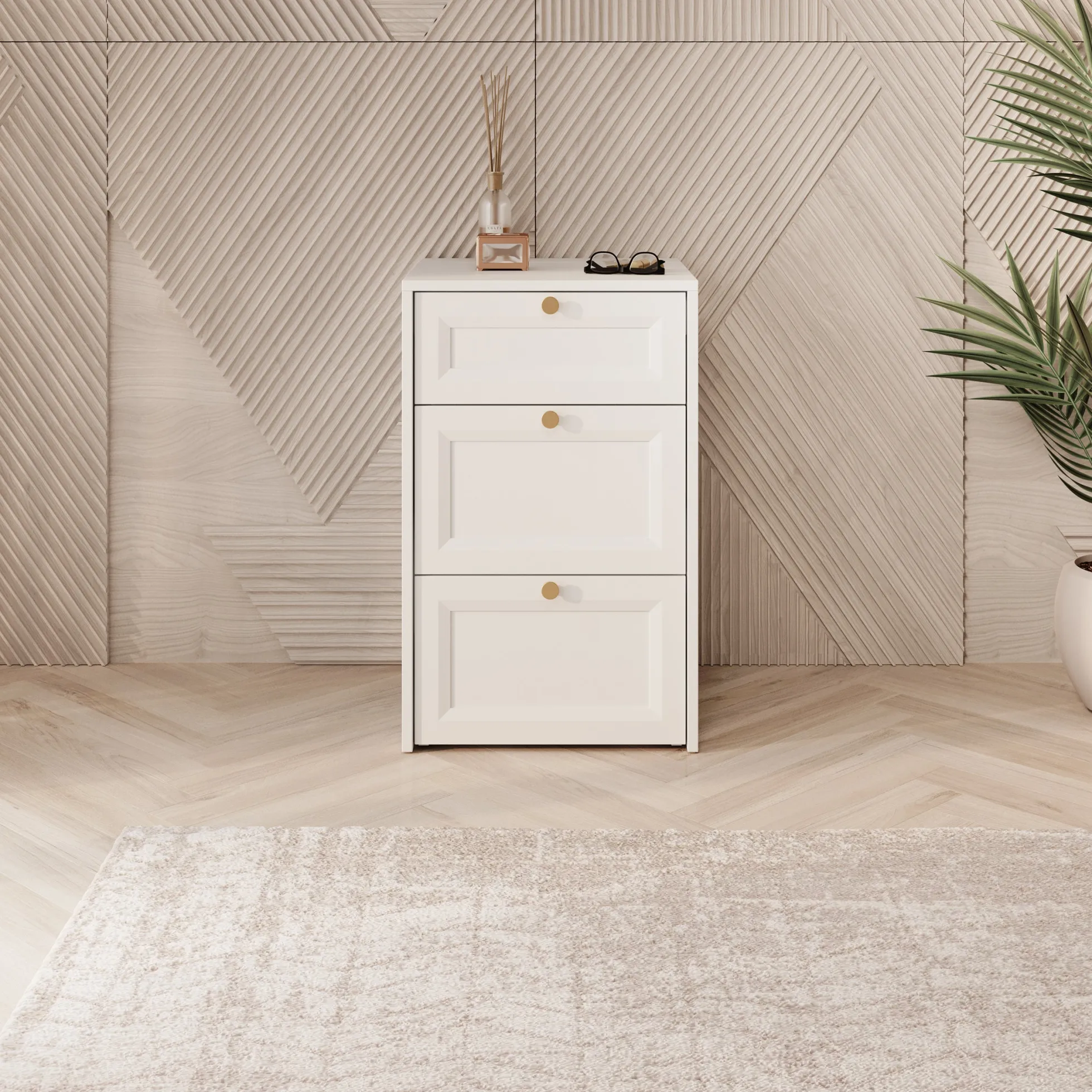 Rumble - Kaptafel met stoel - Wit - 50x51 cm