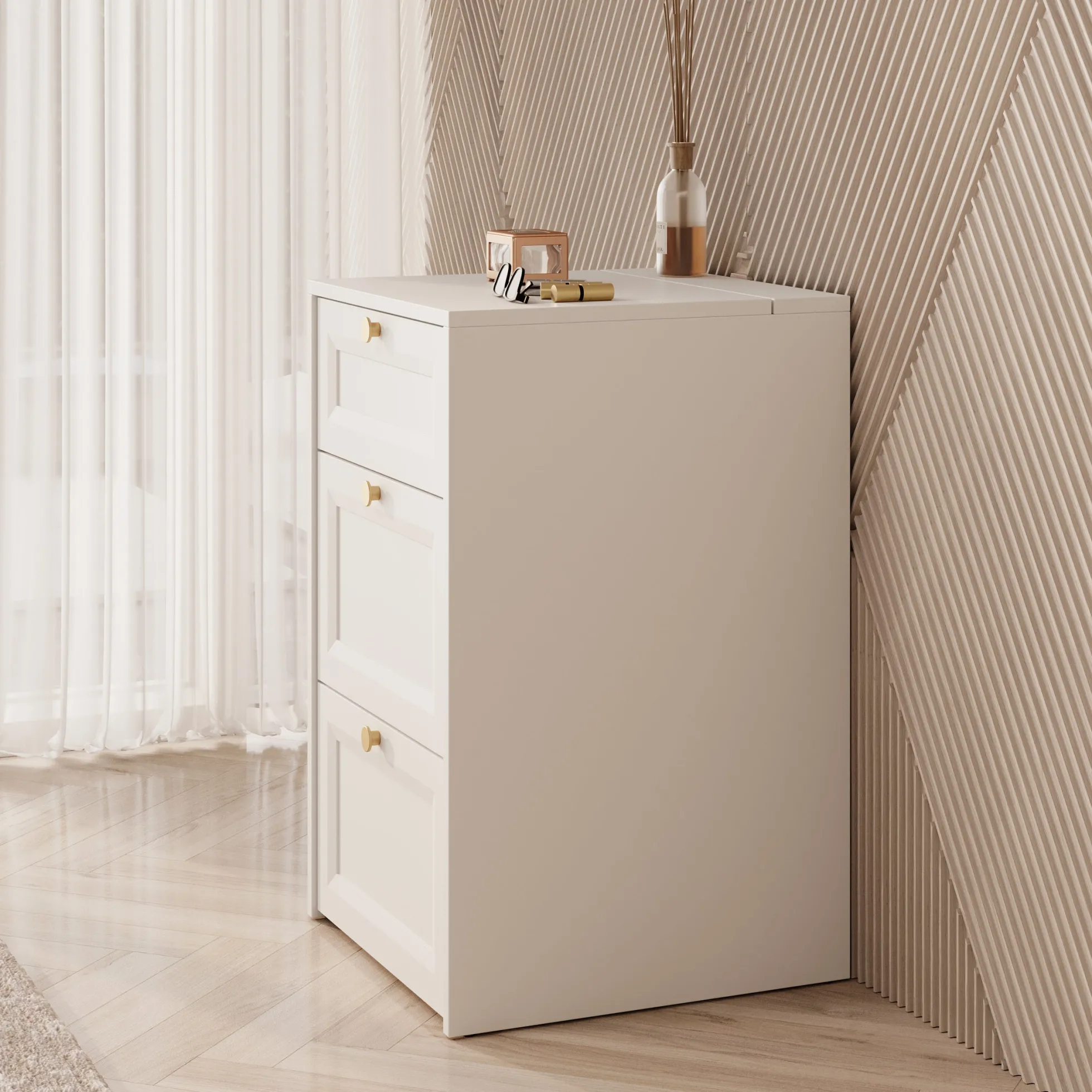 Rumble - Kaptafel met stoel - Wit - 50x51 cm