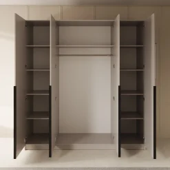 Sabre - Kledingkast 4-deurs - Beige