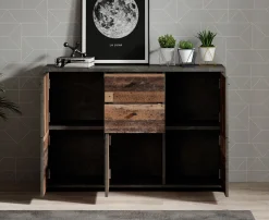 Sahara 4 - Dressoir - Old wood/grijs - 114x30x77 cm