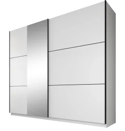 Samantha - Kledingkast met schuifdeuren - Wit - 237x62x210 cm