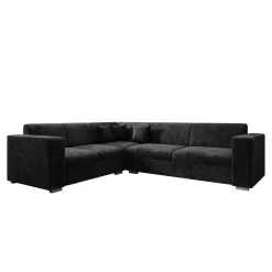 Santana - Hoekbank 4-zits - Velvet zwart - Links