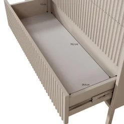 Saran - Dressoir - Zwart - 187x40x81 cm