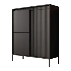Saran - Dressoir - Zwart - 104x40x123 cm