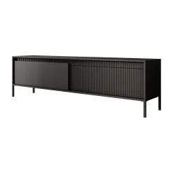 Saran - TV-Meubel - Mat zwart - 187x40x53 cm