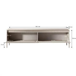 Saran - TV-Meubel - Mat zwart - 187x40x53 cm