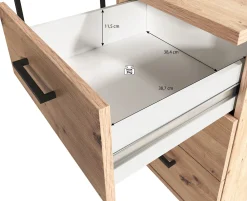Saturn - Bureau - Eiken/zwart - 138x56 cm