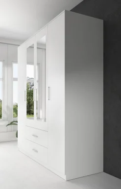 Savona - Kledingkast 4-deurs - Wit - 200x58x200 cm