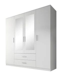 Savona - Kledingkast 4-deurs - Wit - 200x58x200 cm