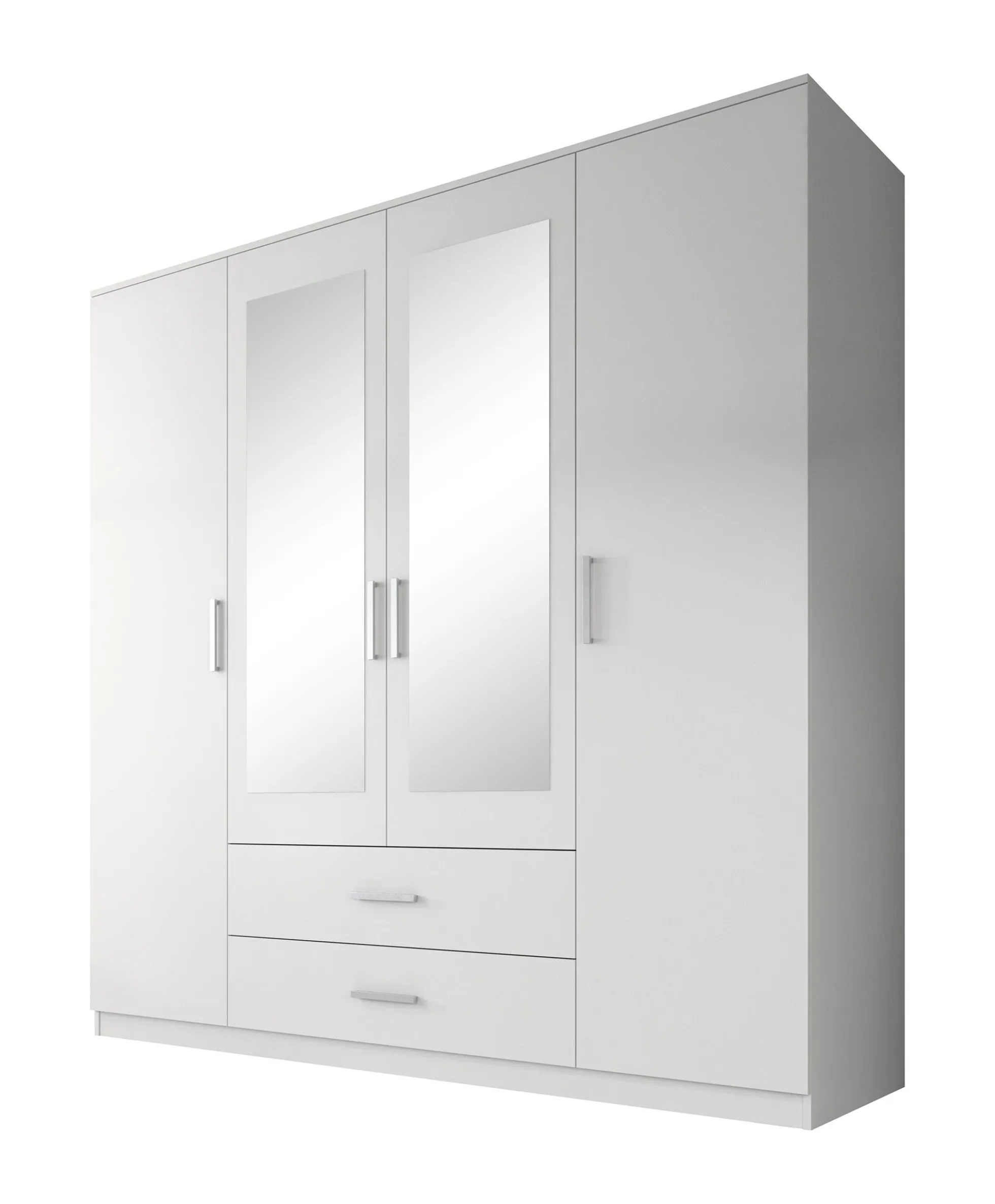 Savona - Kledingkast 4-deurs - Wit - 200x58x200 cm