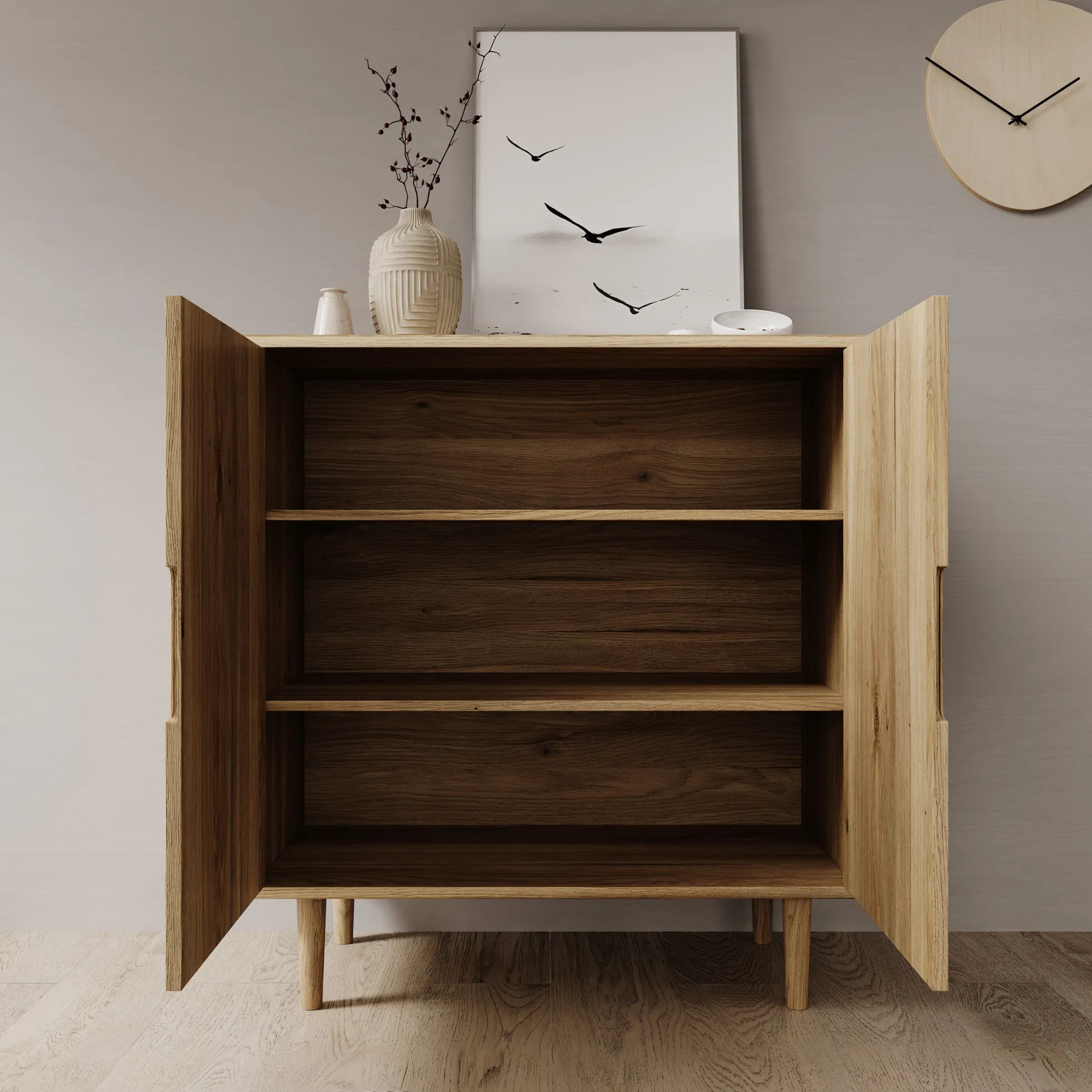 Selwood - Dressoir - Eikenpatroon - 95x43x103 cm