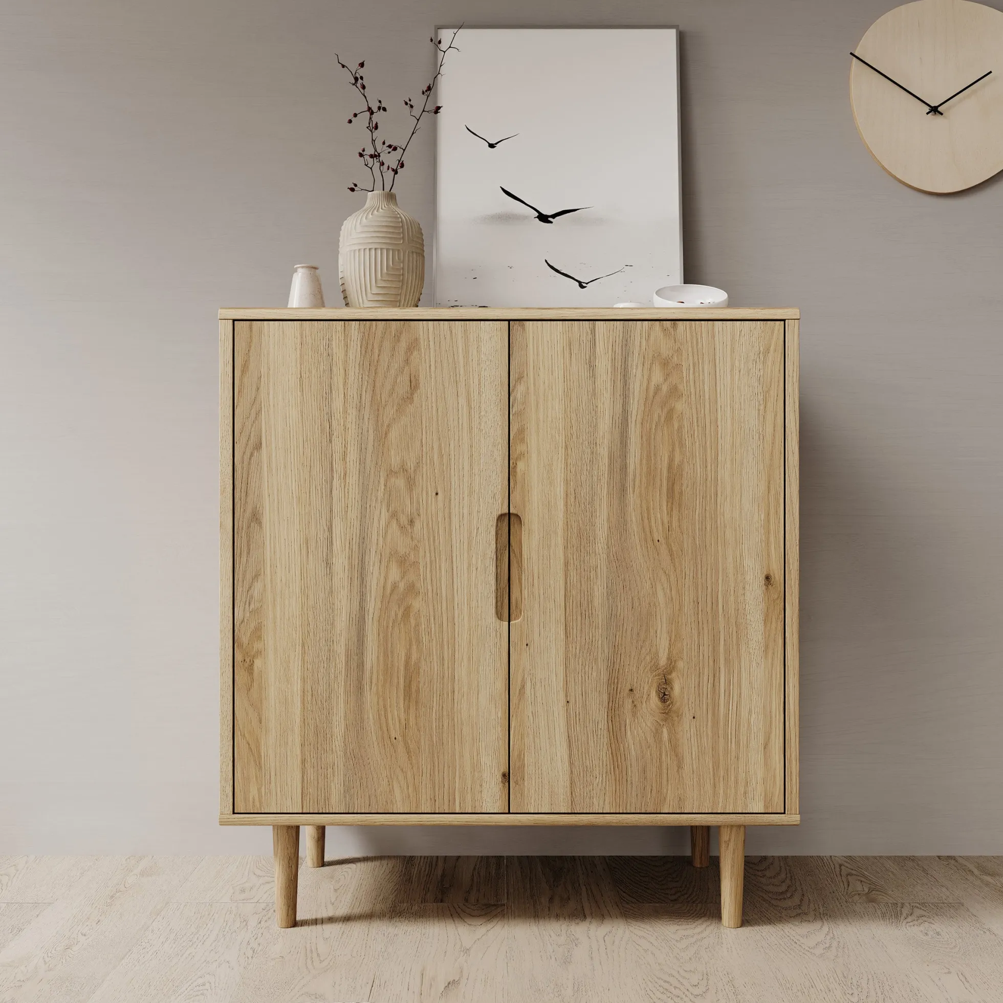 Selwood - Dressoir - Eikenpatroon - 95x43x103 cm