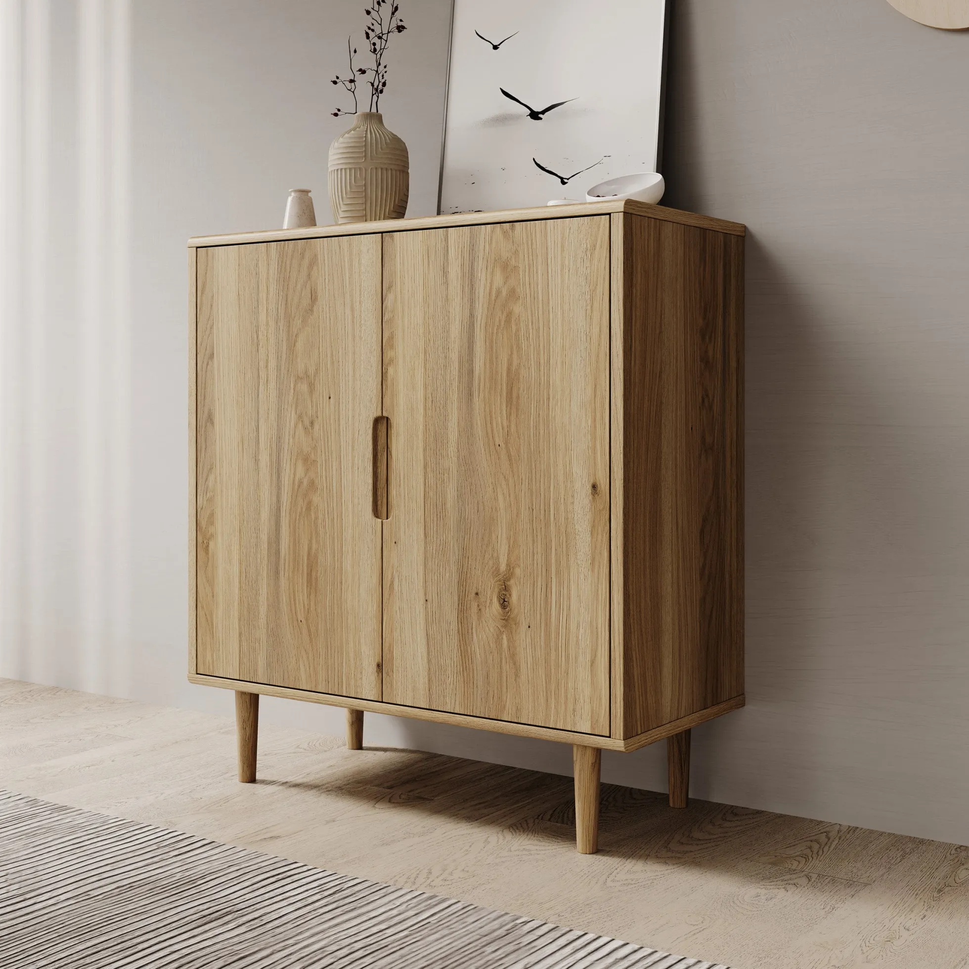 Selwood - Dressoir - Eikenpatroon - 95x43x103 cm