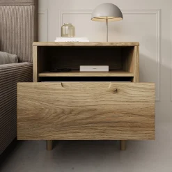 Selwood - Nachtkastje - Eikenpatroon - 55x43x58 cm