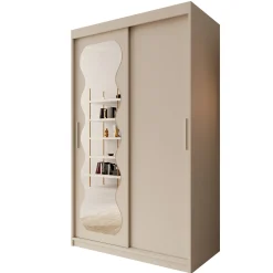 Sentoji - Kledingkast met 2 schuifdeuren - Beige - 120x62x200 cm