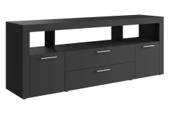 Sharon - TV-Meubel - Zwart - 181 cm