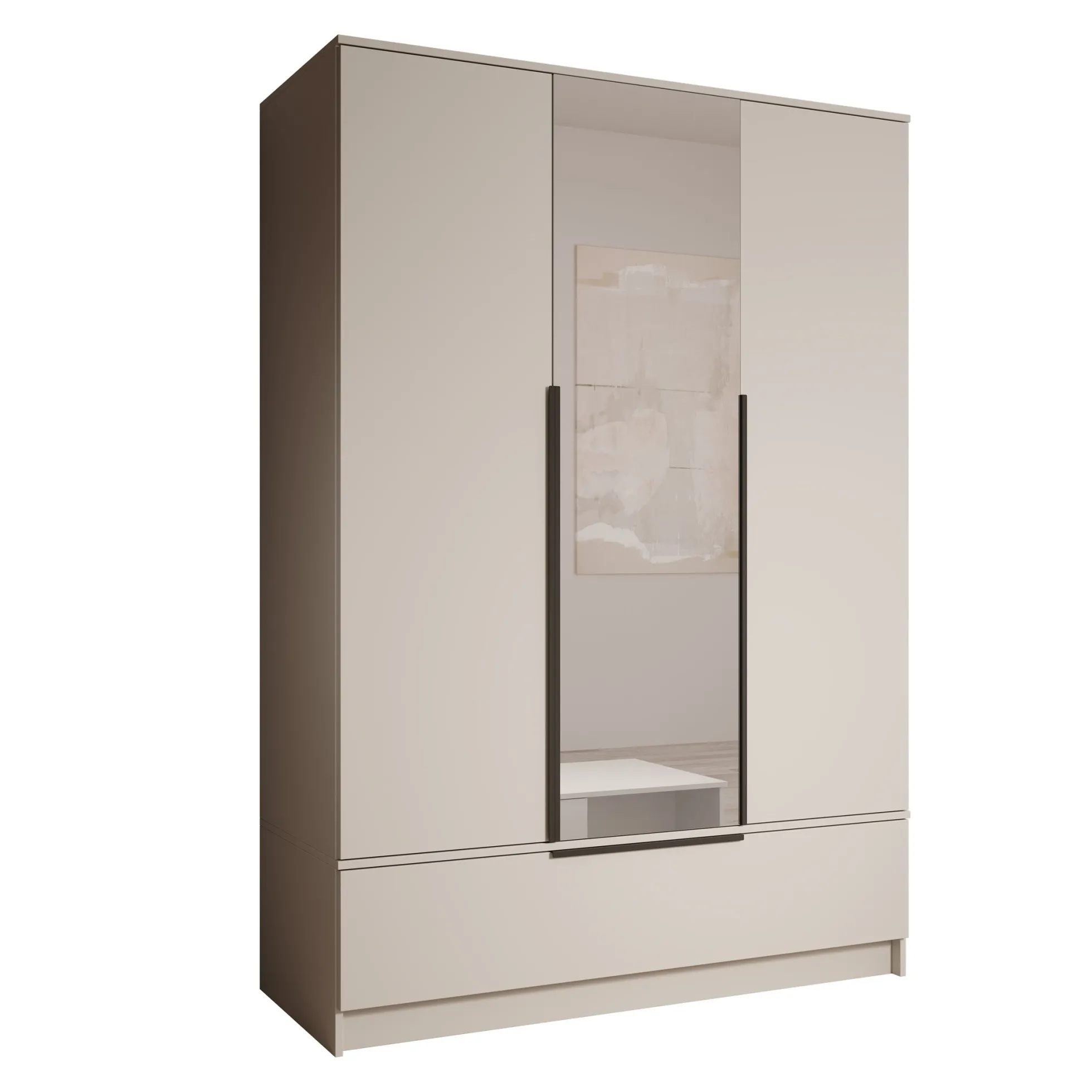 Skyer - Kledingkast 3-deurs - Beige - 135x51x193 cm