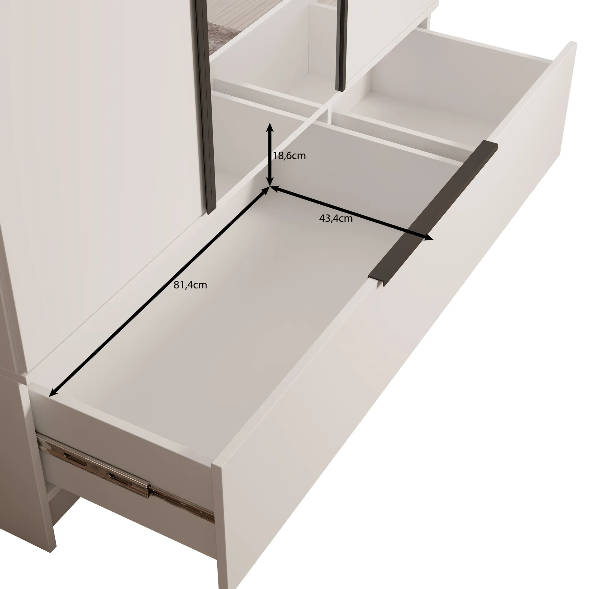 Skyer - Kledingkast 3-deurs - Beige - 135x51x193 cm
