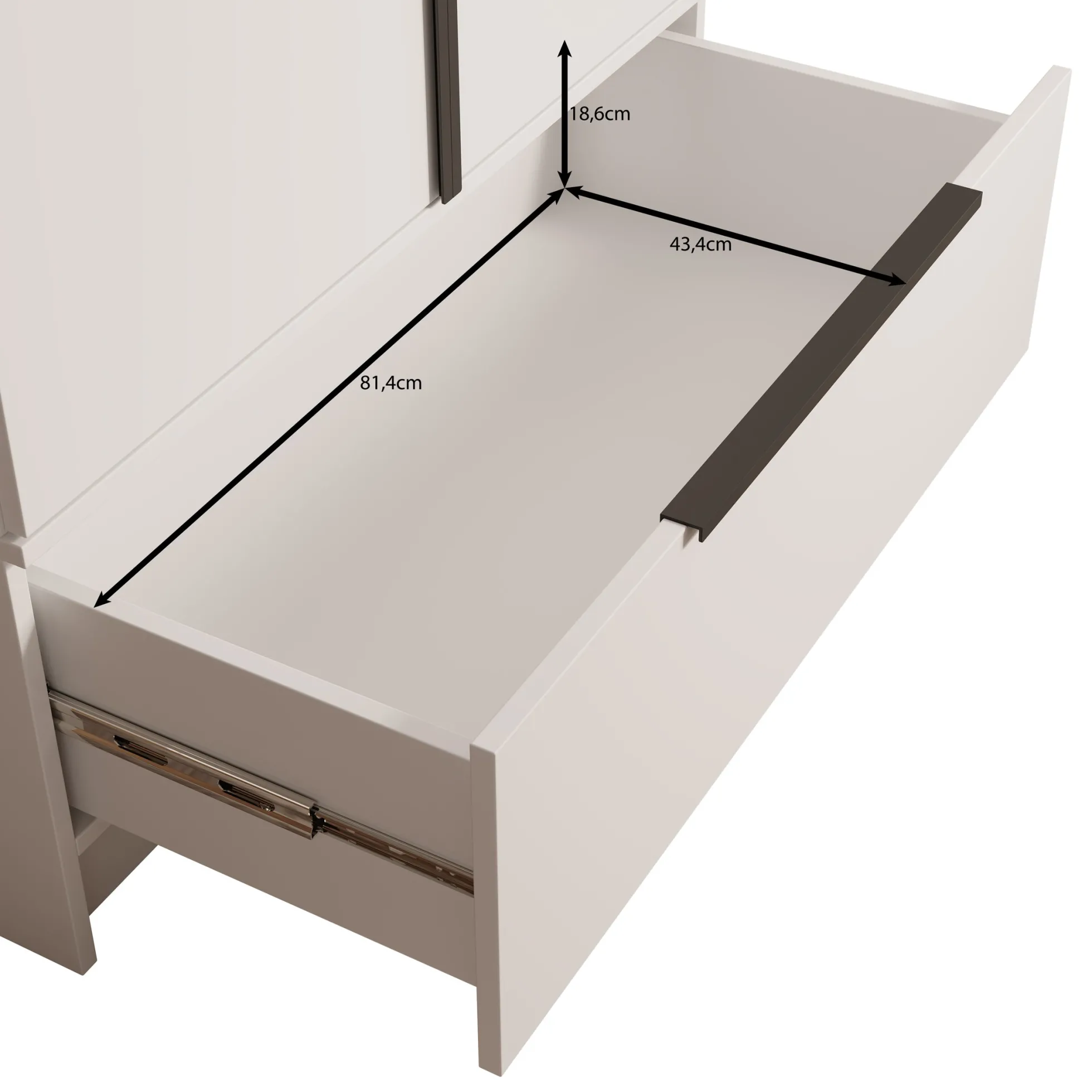 Skyer - Kledingkast 2-deurs - Beige - 90x51x193 cm