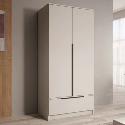 Skyer - Kledingkast 2-deurs - Beige - 90x51x193 cm