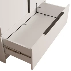 Skyer - Kledingkast 2-deurs - Wit - 90x51x193 cm