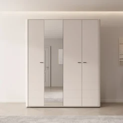 Sorello - Kledingkast 4 deurs - Beige - 180x56x211 cm