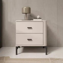 Sorello - Nachtkastje - Beige - 52x40x56 cm