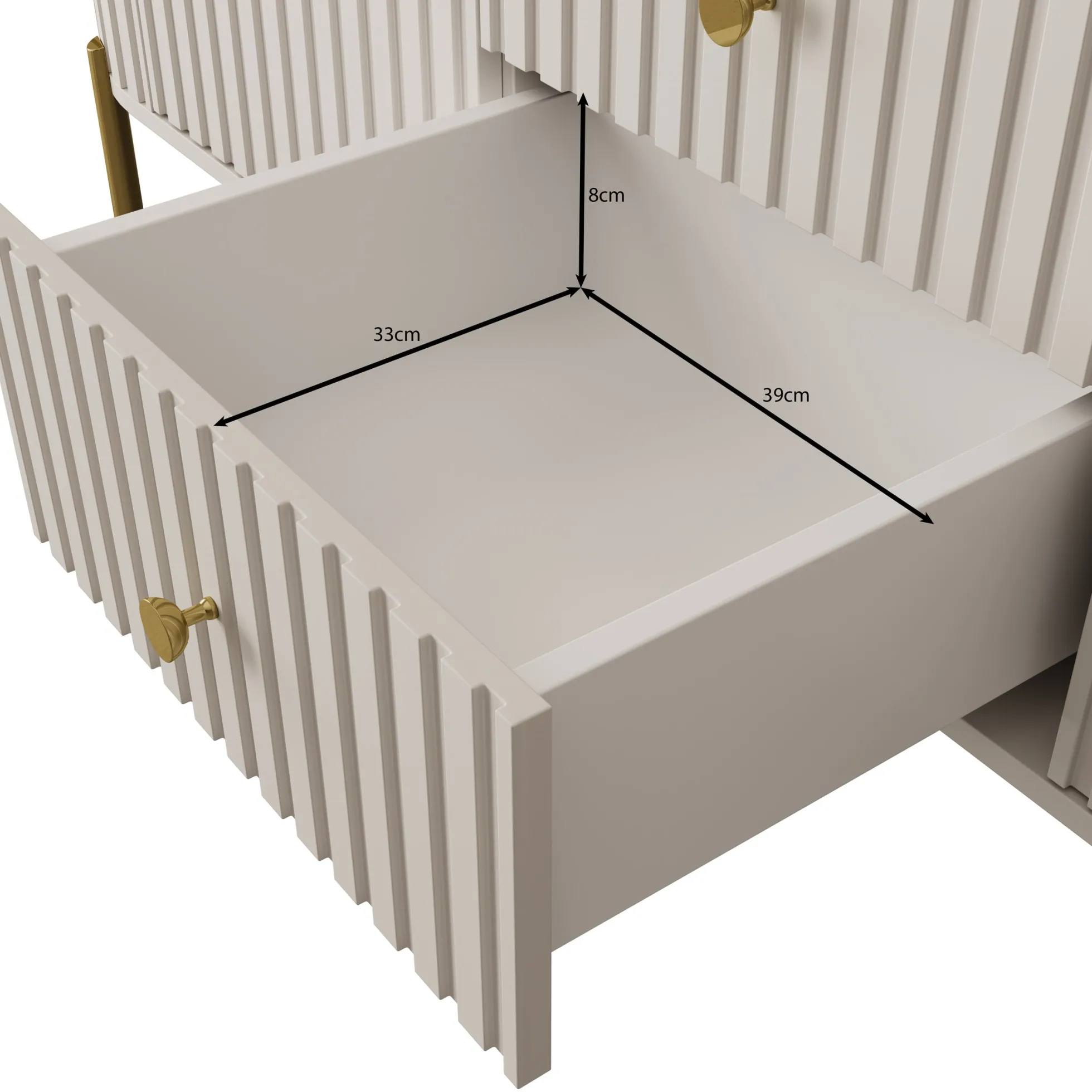 Sorenna - Dressoir - Beige - 178x40x79 cm