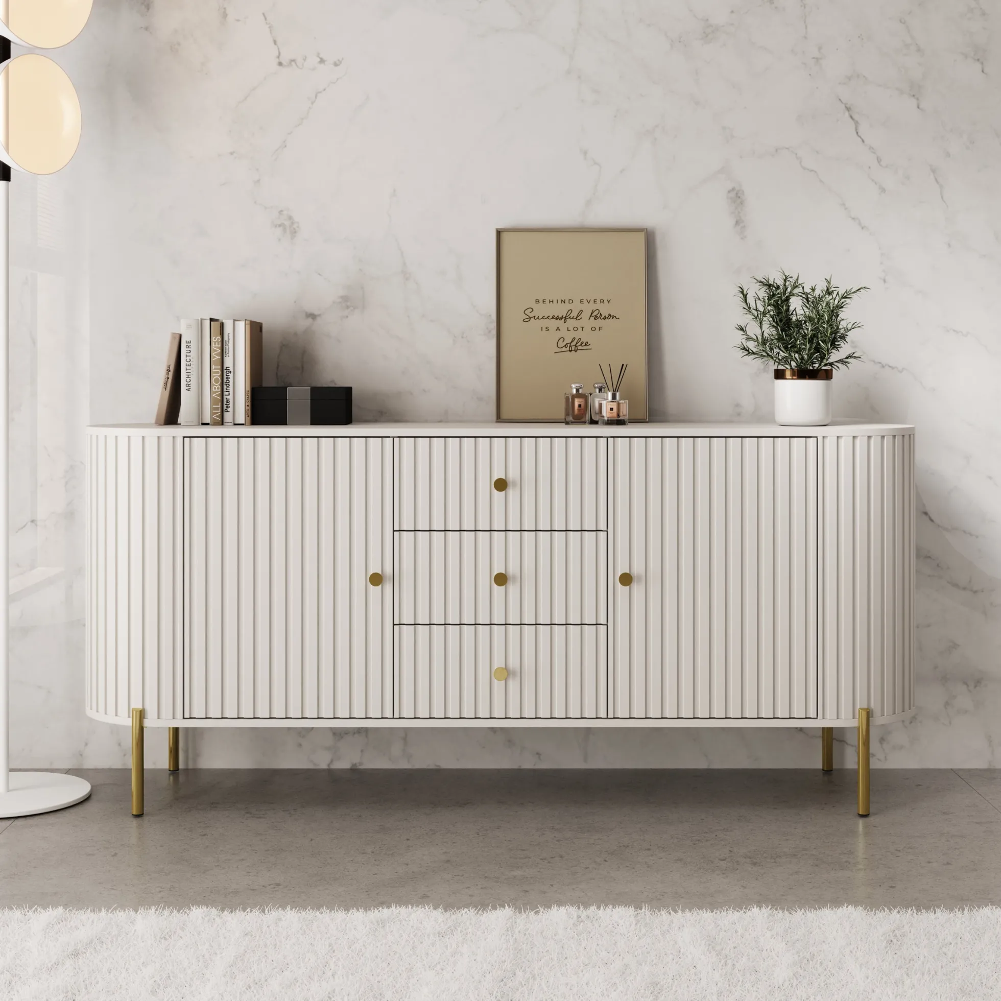 Sorenna - Dressoir - Beige - 178x40x79 cm