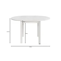 South - Eetkamertafel - Uitschuifbaar - Beige - 100x100x76 cm
