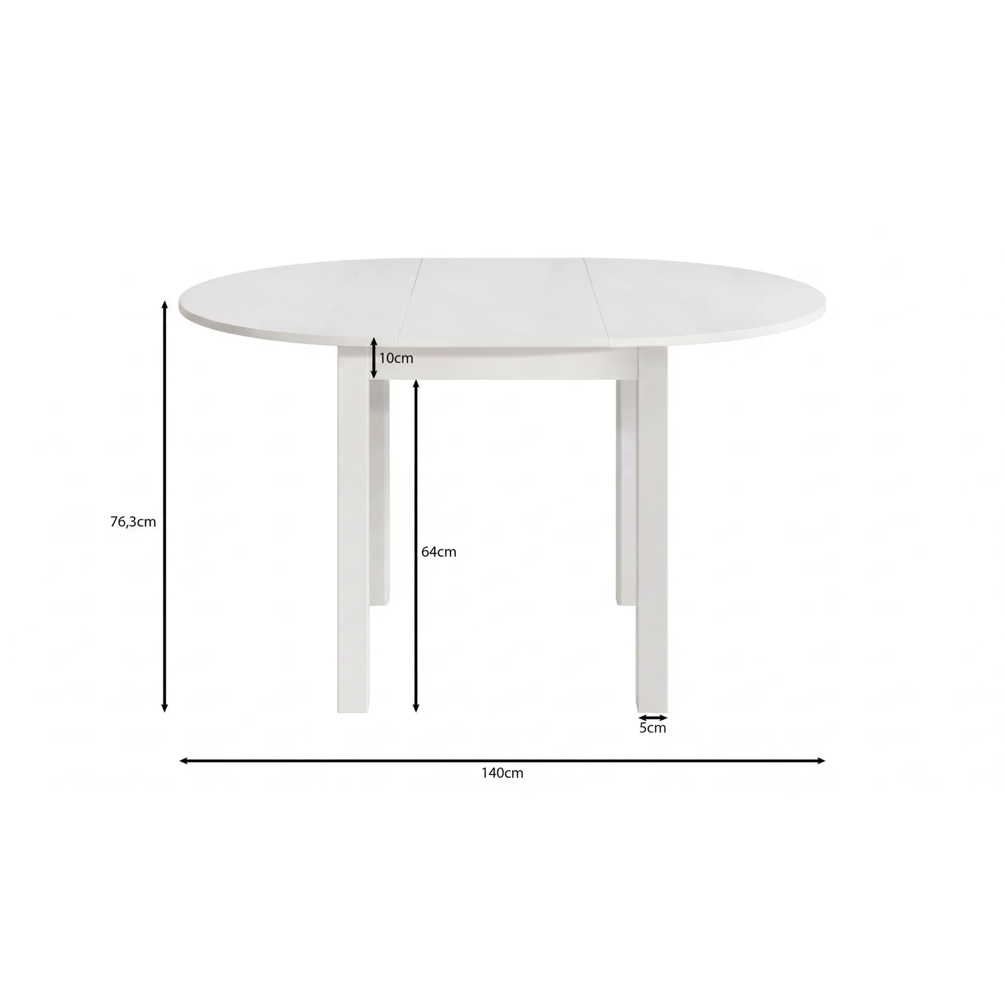 South - Eetkamertafel - Uitschuifbaar - Beige - 100x100x76 cm