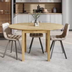 South - Eetkamertafel - Uitschuifbaar - Eiken - 100x100x76 cm