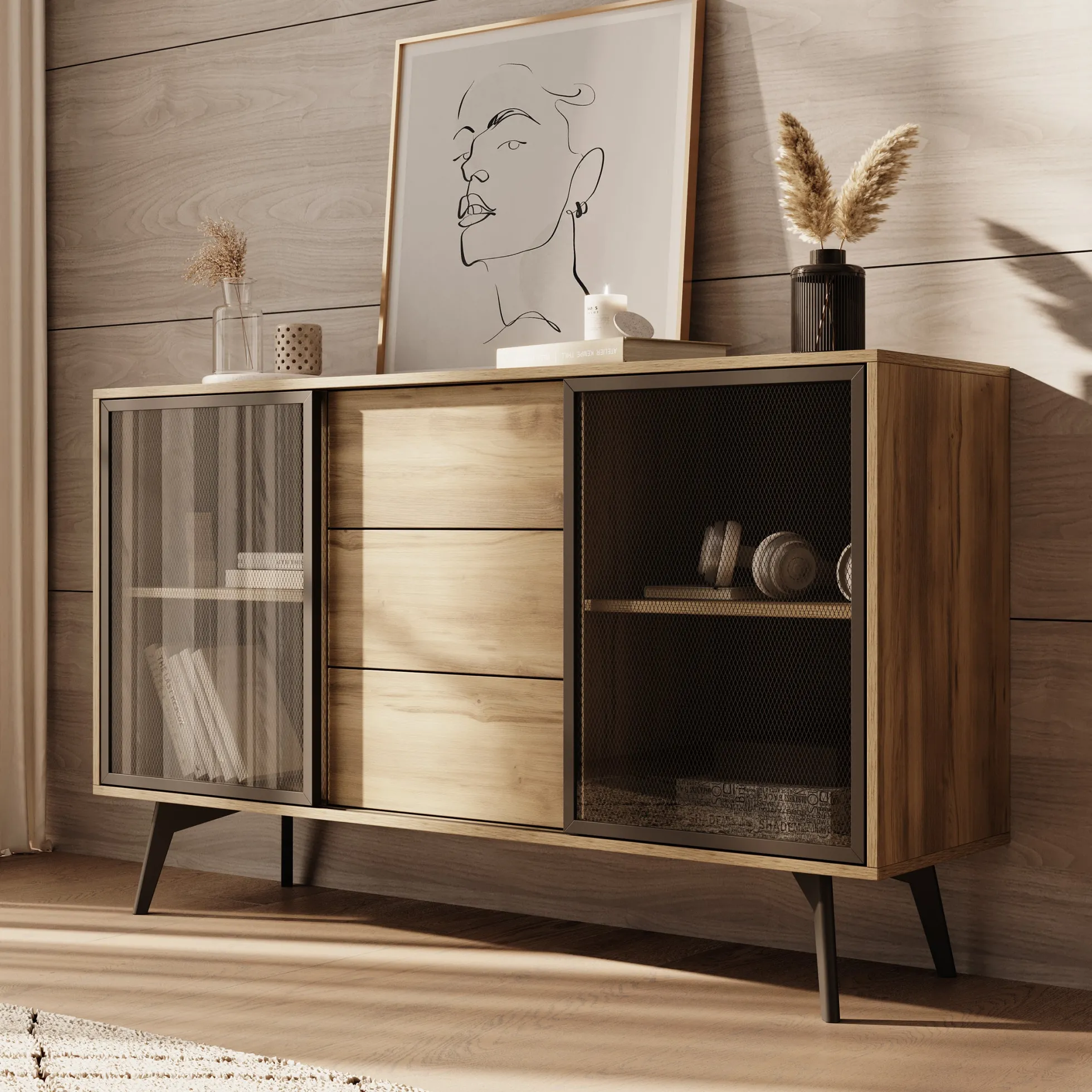 Spa - Dressoir - Eiken - 144x39x85 cm