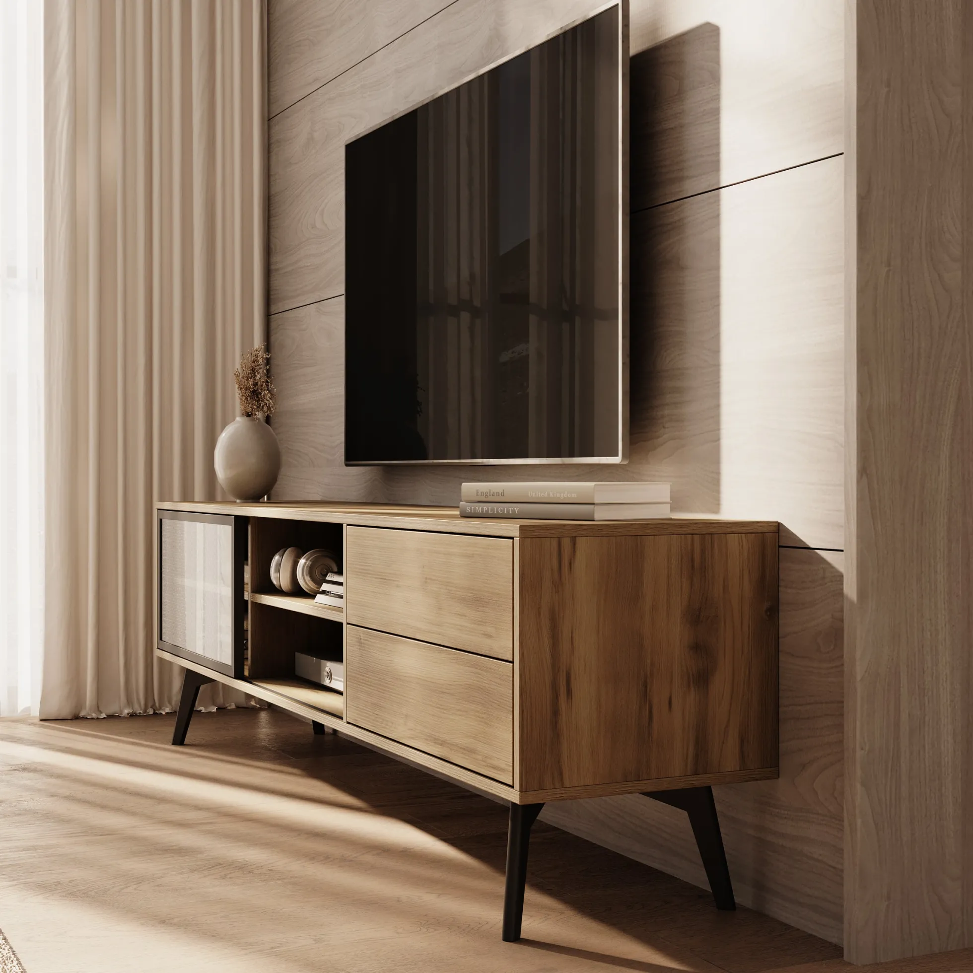 Spa - TV-Meubel - Eiken - 180 cm