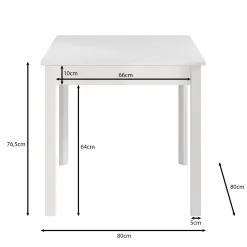 Steve - Eetkamertafel - Eiken - 80x80x77 cm