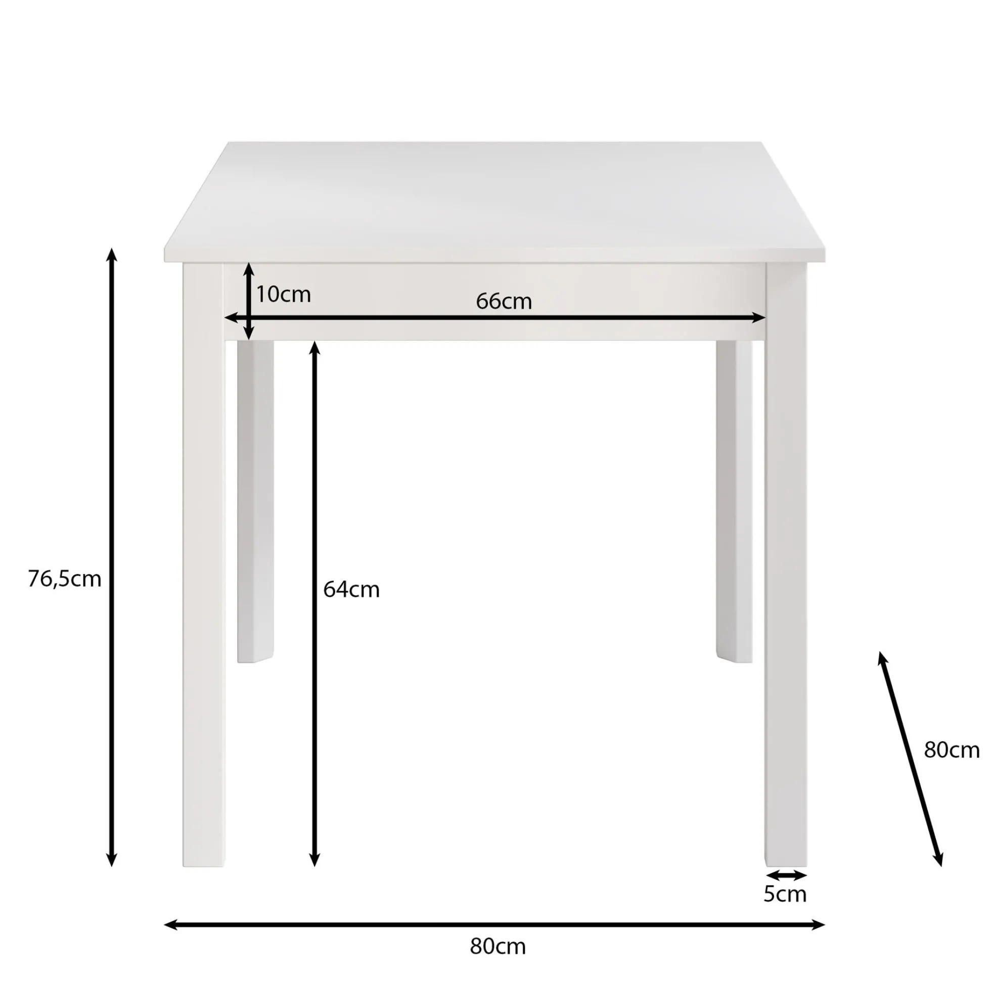 Steve - Eetkamertafel - Eiken - 80x80x77 cm
