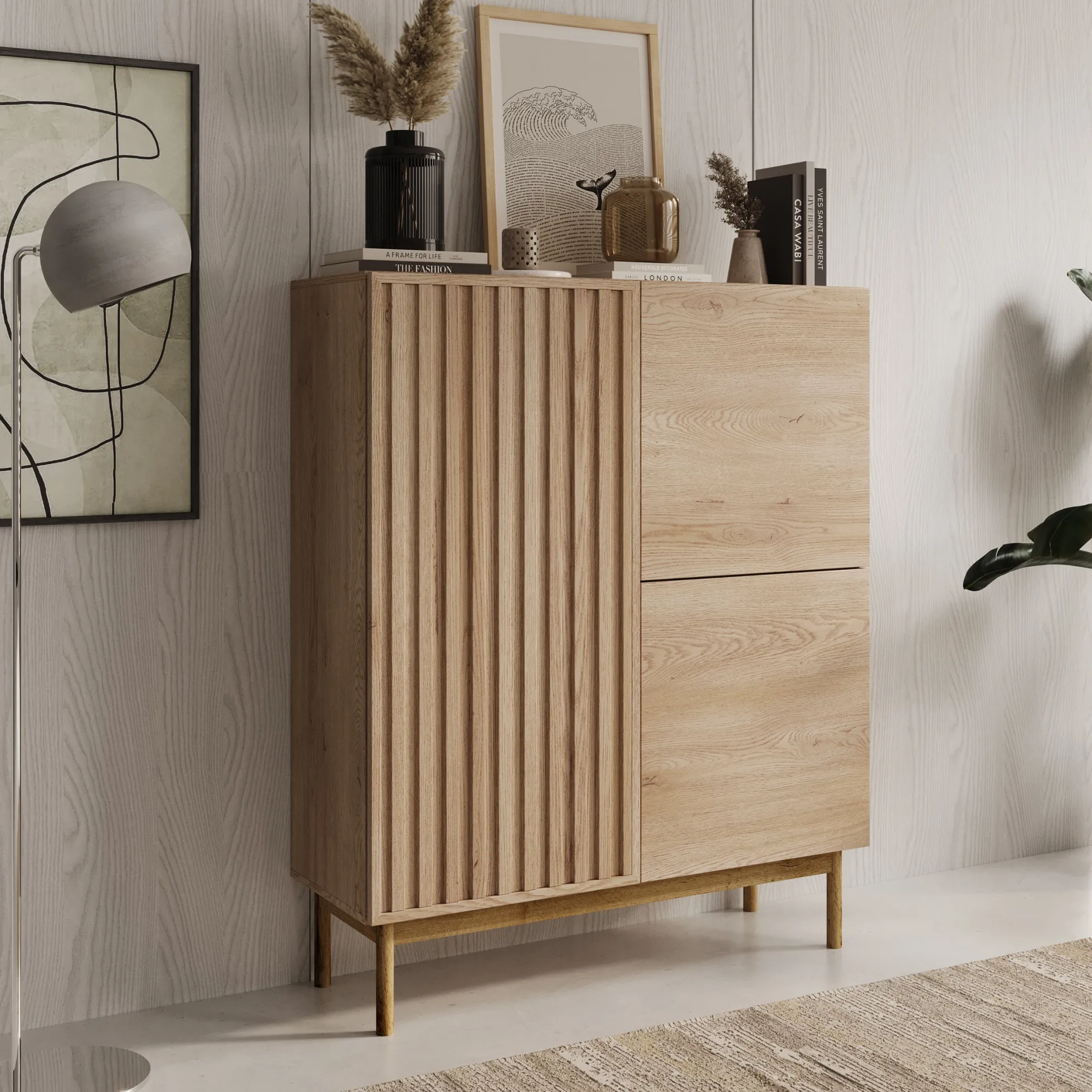 Storm - Dressoir - Eiken - 106x37x130 cm