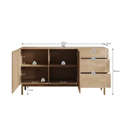Storm - Dressoir - Eiken - 159x37x84 cm