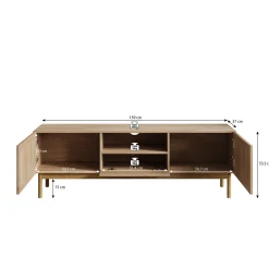 Storm - TV-Meubel met 2 deuren - Eiken - 159x37x53 cm