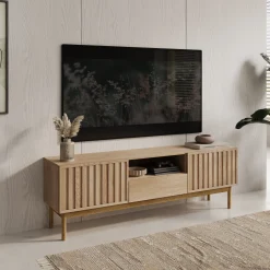 Storm - TV-Meubel met 2 deuren - Eiken - 159x37x53 cm