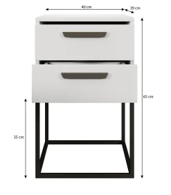 Sylvester 8 - Nachtkastje - Antraciet - 40x39x65 cm