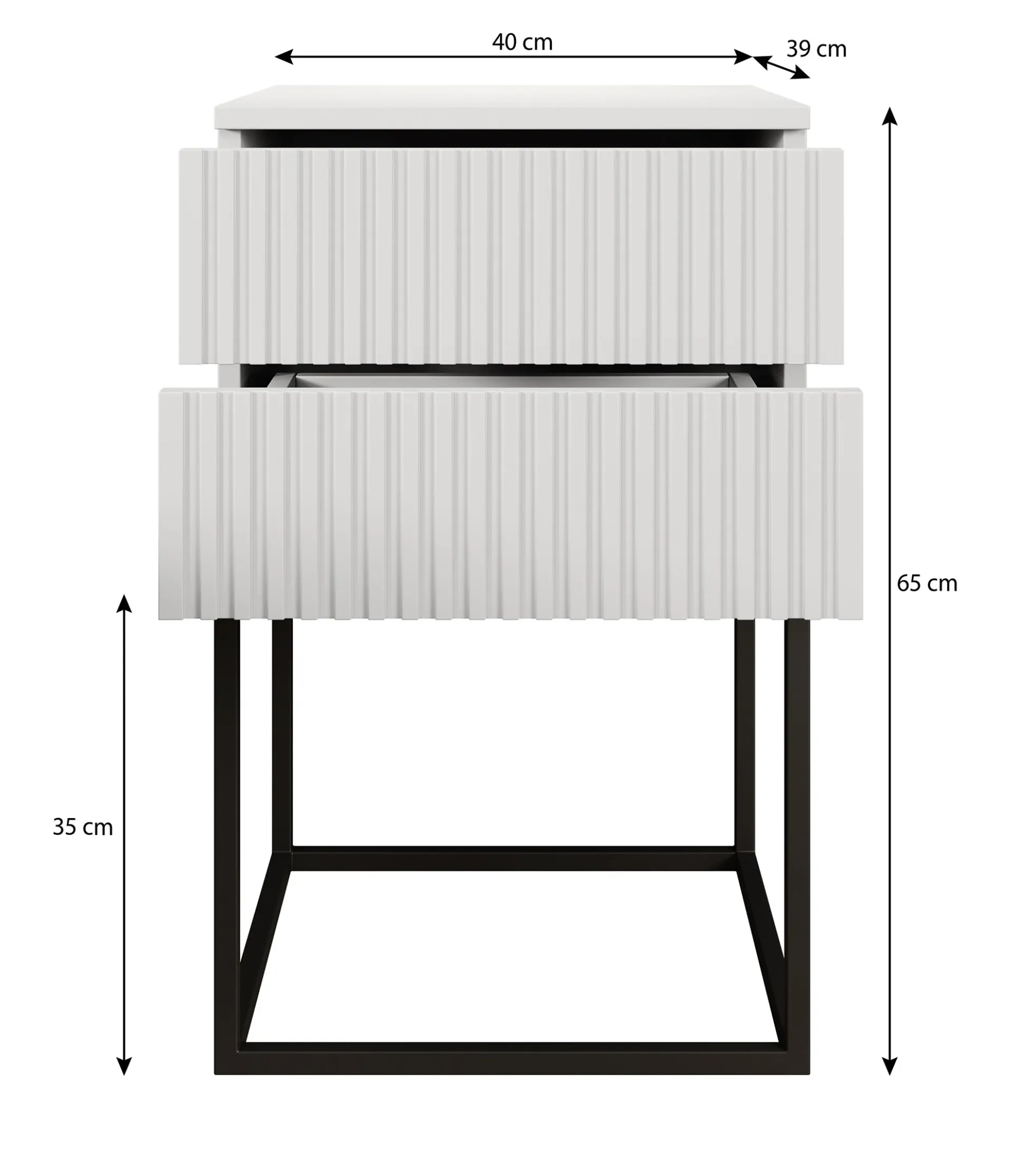 Sylvester 7 - Nachtkastje - Eiken - 40x39x65 cm