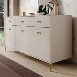 Syran - Dressoir - Beige - 168x42x90 cm