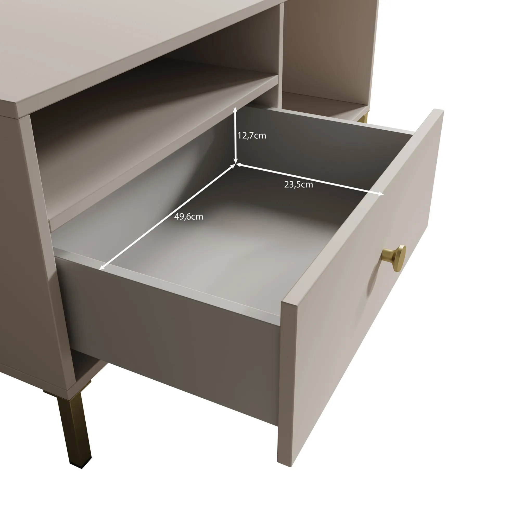 Syran - Salontafel - Beige - 110x60x48 cm