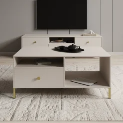 Syran - Salontafel - Beige - 110x60x48 cm