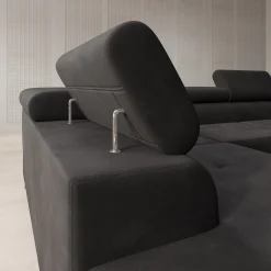 Tacito - Hoekbank 4-zits - Velvet zwart - Links