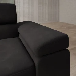 Tacito - Hoekbank 4-zits - Velvet zwart - Links